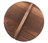 Cpolebev Cocina Tapa de Olla de Madera Multifuncional Manija Tapa de la Cacerola Respetuosa con el Medio Tapa de la Tapa de la Olla de Madera para Hornear Anti-Escaldado 26Cm