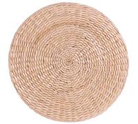Cpolebev CojíN de de 40 Cm, Tejido de Paja Redondo, Almohada Hecha a Mano, Piso, Silla de Yoga, Asiento, Estera