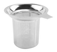 Cpolebev Colador de Té de Acero Inoxidable, Tetera, Tamiz de Té, de Café, Tamiz con Fugas, Fondo Plano, Filtro de Alta Densidad con Manejar