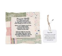 Cpolebev Colcha de Bolsillo con Oración Colcha de Oración Individual Colcha Colorida Cosida A Mano Colcha Acogedora y Única con Poesía Simbolista para la Familia