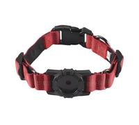 Cpolebev Collar de Perro, Collar de Perro con Etiqueta de Aire Reflectante para Etiquetas de Aire de - Collar de Perro Ajustable, Duradero y Resistente Rojo