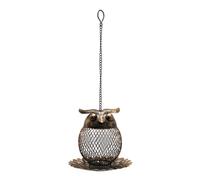 Cpolebev Comedero para PáJaros BúHo Colgante de Hierro Comedero para PáJaros Salvajes Accesorios para Periquitos y Loros Regalos de DecoracióN de JardíN para Patio Trasero
