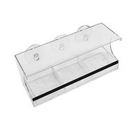 Cpolebev Comederos para PáJaros de Ventana con Fuertes Ventosas, Comedero para PáJaros Transparente para Exteriores, para PáJaros con Bandejas Elevables de 3 Compartimentos