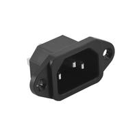 Cpolebev Conector Entrada de Alimentacion Panel PCB IEC 320 C14 Macho 3