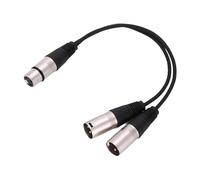 Cpolebev Conector Hembra XLR de 3 una Doble Enchufe Macho de 2 M Adaptador de Cable y Splitter Cable de 1 Pie