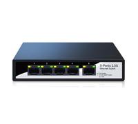 Cpolebev Conmutador Ethernet 2,5 GbE Conmutador Red 5 Puertos 2,5G Sin Ventilador Conmutador ConfiguracióN Laboratorio DoméStico PequeñO No Administrado Conecta y Reproduce Enchufe de la UE