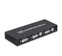 Cpolebev Conmutador KVM DVI 2 en 1 4K Dos Computadoras Teclado USB Compartido Ratón Monitor de Impresión Pantalla de Conmutación Multifunción