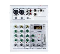 Cpolebev Consola Mezcladora de DJ Digital Profesional Mezclador de Audio de 4 Canales con Puerto USB Soporta ConexióN Bluetooth ReproduccióN