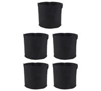 Cpolebev Contenedor de Macetas de Tela, 5 Paquetes de Bolsas de Cultivo de Plantas de 3 Galones, Contenedores Tela con Asas Correa para Papas, Flores, Suministros Jardinería DoméStica