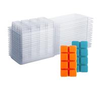 Cpolebev Contenedores de para Derretir-Moldes para Derretir de Plástico Vacío Transparente de 8 Cavidades-25 Paquetes de Cubos Tipo Almeja para Tartas Derretida