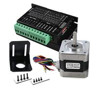 Cpolebev Controlador CNC de Motor Paso una Paso TB6600 4A 9-42V con Nema 17 Bipolar 1.7A 40N.Cm Torque de SujecióN y Soporte de Montaje del Motor para Impresora 3D Hobby CNC Router