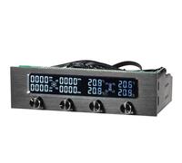 Cpolebev Controlador de Ventilador de CPU Multifuncional de 4 Canales con Panel Frontal y Pantalla LCD para Computadora de Escritorio.