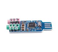 Cpolebev Controlador Gratuito Tarjeta de Sonido USB CM108 Tarjeta de Sonido USB Chip Azul