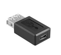 Cpolebev Convertidor Adaptador USB 2.0 Tipo A Hembra a Micro-USB B Hembra - Negro