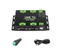 Cpolebev Convertidor USB Aislado Industrial A RS232 de 4 Canales Adaptador USB A Serie FT4232HL Chip Wind/Linux/Android, Puerto Macho RS232