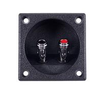 Cpolebev Copa del Terminal Caja de Altavoz Tipo de borne Doble Forma Cuadrada Negro