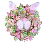 Cpolebev Coronas de Pascua para Puerta de Entrada, Coronas de Conejo con Orejas de Conejo, Coronas de Pascua de, Guirnalda de Conejo, DecoracióN de Pascua