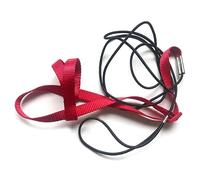 Cpolebev Correa de ArnéS para PáJaros y Loros Correa de TraccióN para Volar al Aire Libre Kit de Cuerda de Entrenamiento para PáJaros y Loros -Rojo XS