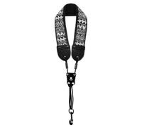 Cpolebev Correa de Cuello de Saxofón de Algodón EVA Ajustable para Saxofón Alto Universal y Negro