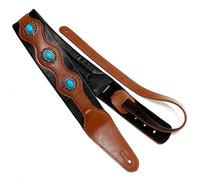 Cpolebev Correa de Guitarra Estilo éTnico Correa de Bajo EléCtrico AcúStico Ajustable Correa de Guitarra Partes de Guitarra Accesorios MarróN