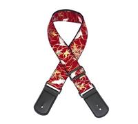 Cpolebev Correas de Guitarra Personalizadas Universales: Correas de Guitarra Eléctrica, Correas de Guitarra Folk, Color Rojo