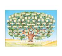 Cpolebev Cuadro de Árbol Genealógico para Completar - Cuadro de Ascendencia en Cuadro de Genealogía para Completar de 6 Generaciones Suministros de Genealogía