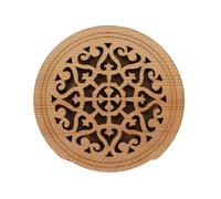 Cpolebev Cubierta de Agujero de Sonido de Madera para Guitarra BúFer de RetroalimentacióN en Bloque de Madera de Abeto para Guitarras Folk AcúSticas EQ, Estilo 1
