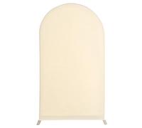 Cpolebev Cubierta para de Boda de 7,2 Pies, Cubiertas Ajustables para Soporte de de Boda, Parte Superior Redonda para DecoracióN Banquete Fiesta CumpleañOs, Color Crema