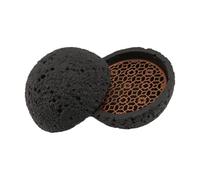Cpolebev Cuenco, Cocina Molecular Creatividad Imite la Copa de Humo Redonda Vajilla Negra en el de Bola de Piedra de Fuego