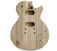 Cpolebev Cuerpo de Guitarra Artesanal Sin Terminar Cuerpo de Guitarra EléCtrica de Madera Candlenut Piezas de Repuesto de Barril de Guitarra