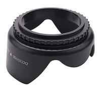 Cpolebev DC-SN Hood 58Mm Tornillos Coronas de Flores Cubierta - Solar Petalos para 58Mm Lente Negro