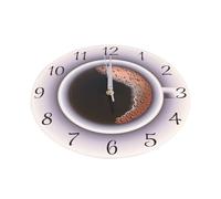 Cpolebev de Café con Espuma Silencioso Reloj de Pared DecoracióN de Cocina CafeteríA Letrero de Pared Reloj de Pared Estilo Café