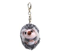 Cpolebev de Felpa de Erizo Colgante de TeléFono MóVil PompóN de Erizo Colgante de Anillo de Peluche de Juguete Gris Anime Regalos de Piel