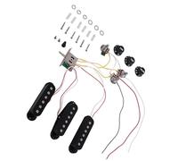 Cpolebev de Guitarra EléCtrica ArnéS de Cables Interruptor de 5 VíAs Precableado SSS para Guitarra EléCtrica Negro