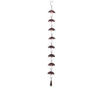 Cpolebev de Lluvia Cadena de Lluvia de Metal Paraguas Cadena de Lluvia Decoración de Campana para el Hogar, Reemplazo para Bajantes de Canalones
