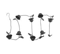 Cpolebev de Lluvia para Canaletas PáJaros MóViles en Tazas Campanas de Lluvia Campanas de Lluvia de 7.8 Pies con Colgador Adjunto y PáJaros
