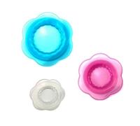 Cpolebev de Silicona Reutilizable para Almacenar Alimentos, de Sellado Elástica Multicolor, Juego de 3 Piezas de Todos los Tamaños Adecuados.
