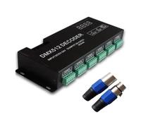 Cpolebev Decodificador Digital 24CH RGB RGBW DMX512, Decodificador RGBW 512 Controlador 512 para Tira de LED (B)