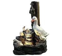 Cpolebev DecoracióN de JardíN de Fuente de Patio de Familia de Pato de Resina, Estatua de Resina de JardíN de Animales para DiseñO de JardíN de Paisaje Al Aire Libre, A