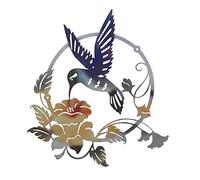 Cpolebev DecoracióN de la Pared del PáJaro Arte del Hierro Ornamentos de la Escultura de la Pared del Hotel del CéSped de la Cerca del JardíN Adorno Vintage para Interior Exterior Hogar C