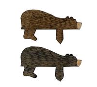 Cpolebev DecoracióN de Madera para Puerta de Oso, Escultura de Esquina para Puerta de Oso en Tu Esquina, DecoracióN de Estatua ArtíStica de Madera