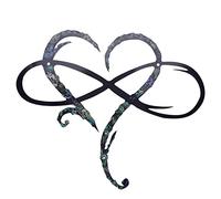 Cpolebev Decoración de Pared de Metal Diseño Único-Arte de Pared Decoración de Habitación Amor Corazón Infinito Decoración de Arte de Hierro Decoración de Interiores - S