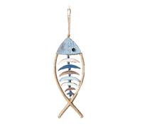 Cpolebev Decoración de Pared de Peces de Madera, Decoración de Peces Náuticos Antiguos, Decoración de Pared de Peces Tallada una Mano, para Tema de Playa Mediterránea A