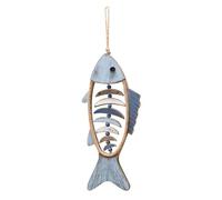 Cpolebev Decoración de Pared de Peces de Madera, Decoración de Peces Náuticos Antiguos, Decoración de Pared de Peces Tallada una Mano, para Tema de Playa Mediterránea B