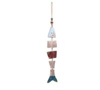 Cpolebev DecoracióN de Peces de Madera, Colgante, DecoracióN de Pared de Tallada una Mano para Tema NáUtico, Tema de Playa, Adorno Colgante para Casa del Lago A
