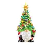 Cpolebev Decoraciones NavideñAs: áRbol de Navidad de Gnomos Iluminados de 6,2 Pulgadas con Luces Multicolores, PequeñA Mini DecoracióN NavideñA