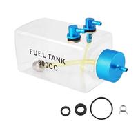 Cpolebev Depósito de Combustible Gasolina Botella de Plástico Transparente 300CC CNC para Avión RC Gas y Nitro