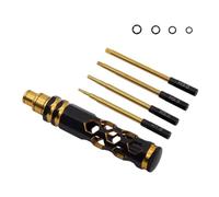 Cpolebev Destornillador de Cabeza Hexagonal Juego de Herramientas de Destornillador Hexagonal para HelicóPtero sobre Orugas de Coche RC 1,5 2,0 2,5 3,0 mm Negro + Dorado