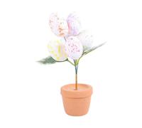 Cpolebev DíA de Pascua Huevos Coloridos Macetas Huevos Moteados Bonsai Pascua Adornos de Escritorio DecoracióN para el Hogar 2024 Estilo 3, 1 Piezas