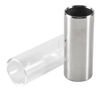 Cpolebev Diapositiva de Vidrio de 2 Piezas y Diapositiva de Metal para Guitarra, Bajo, Mediano (6 Cm)